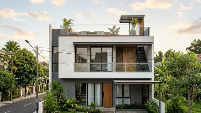 Rumah Tipe 36 Minimalis 2 Lantai dengan Rooftop Santai