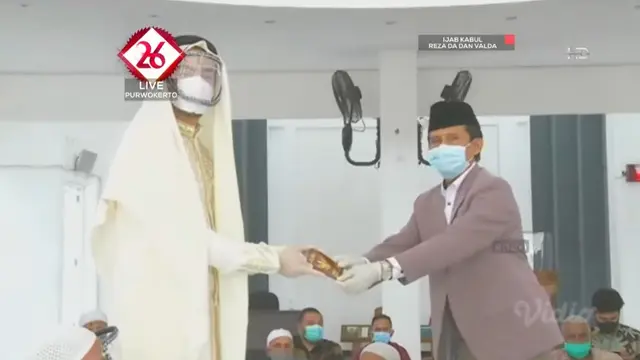 Pernikahan Reza DA dan Valda. (Tangkapan Layar Vidio)