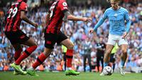 Manchester City&nbsp;vs Bournemouth di Liga Inggris. (Oli SCARFF / AFP)