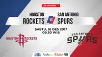 Jadwal NBA, Houston Rockets Vs San Antonio Spurs. (Bola.com/Dody Iryawan)