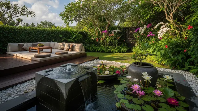 Teras Lesehan Menghadap Kebun Bunga