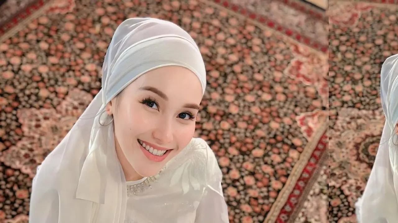 6 Pesona Ayu Ting Ting Dibalut Gamis dan Turban, Calon Ibu Persit Semakin Cantik usai Tunangan