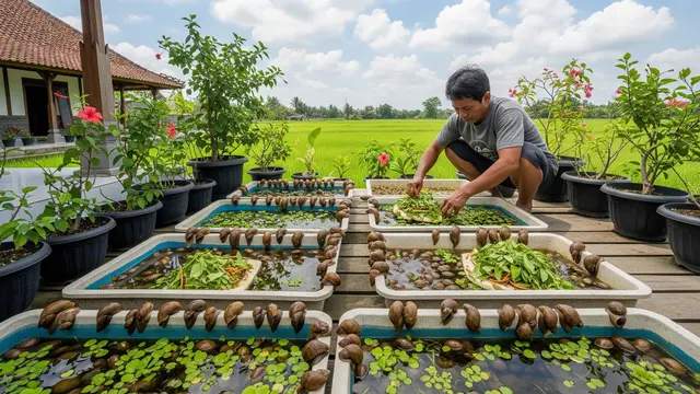 Cara Budidaya Keong Sawah yang Jarang Dilirik/Gemini AI