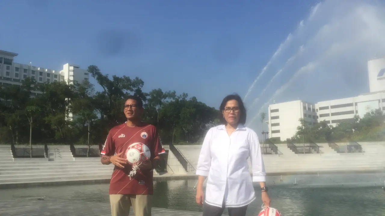 Sri Mulyani dan Sandiaga Uno