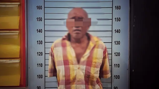 J (58), pelaku kekerasan seksual terhadap anak kandung di Aceh Utara (Liputan6.com/Ist)