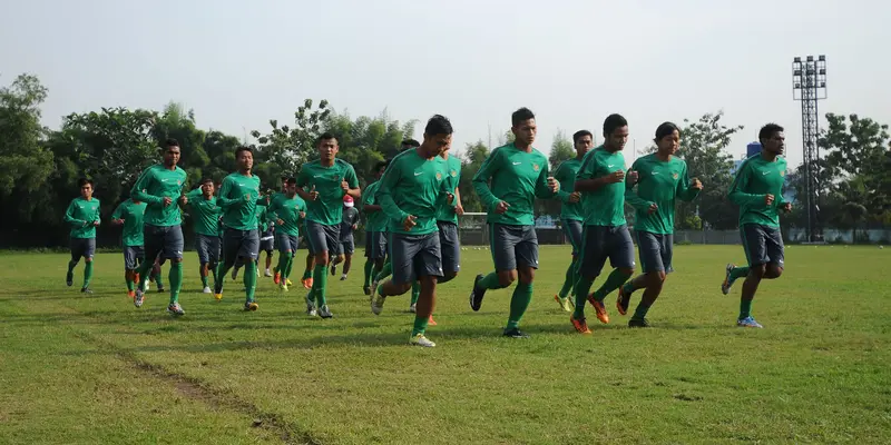 Intip, Latihan Akhir Garuda Muda Jelang Kualifikasi Grup H Piala Asia 2016 