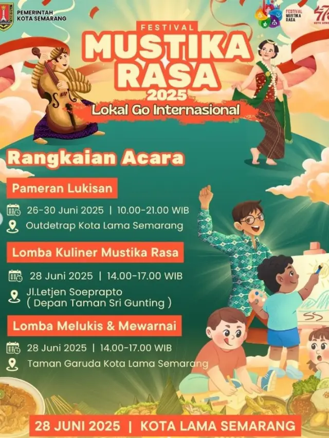 Semarang Promosikan Kuliner Tradisional Lewat Festival Mustika Rasa di Bulan Bung Karno.  (dok.Instagram @semarangpemkot/https://www.instagram.com/p/DLPGYn9yzaq/)