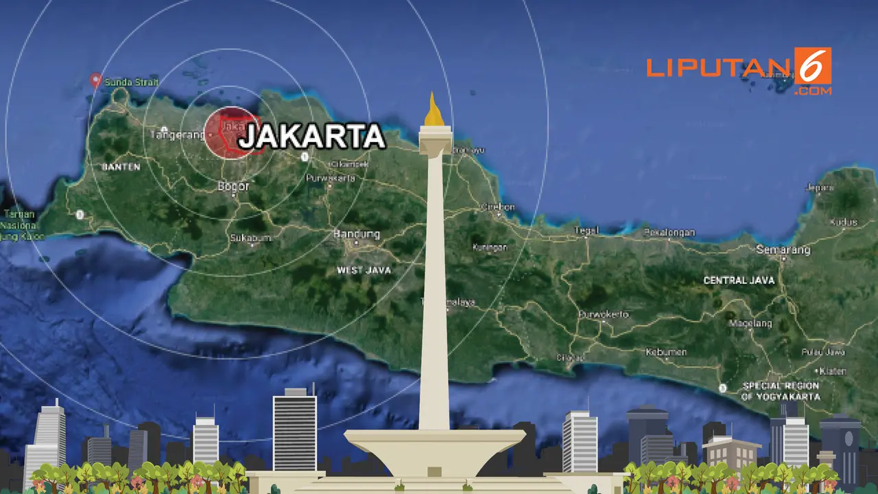 Banner Gempa Megathrust Bayangi Jakarta