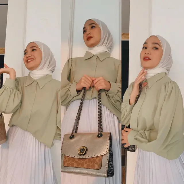 6 Gaya OOTD Hafna Alliya Istri Angga Putra 'Anak Band', Simpel dan Stylish