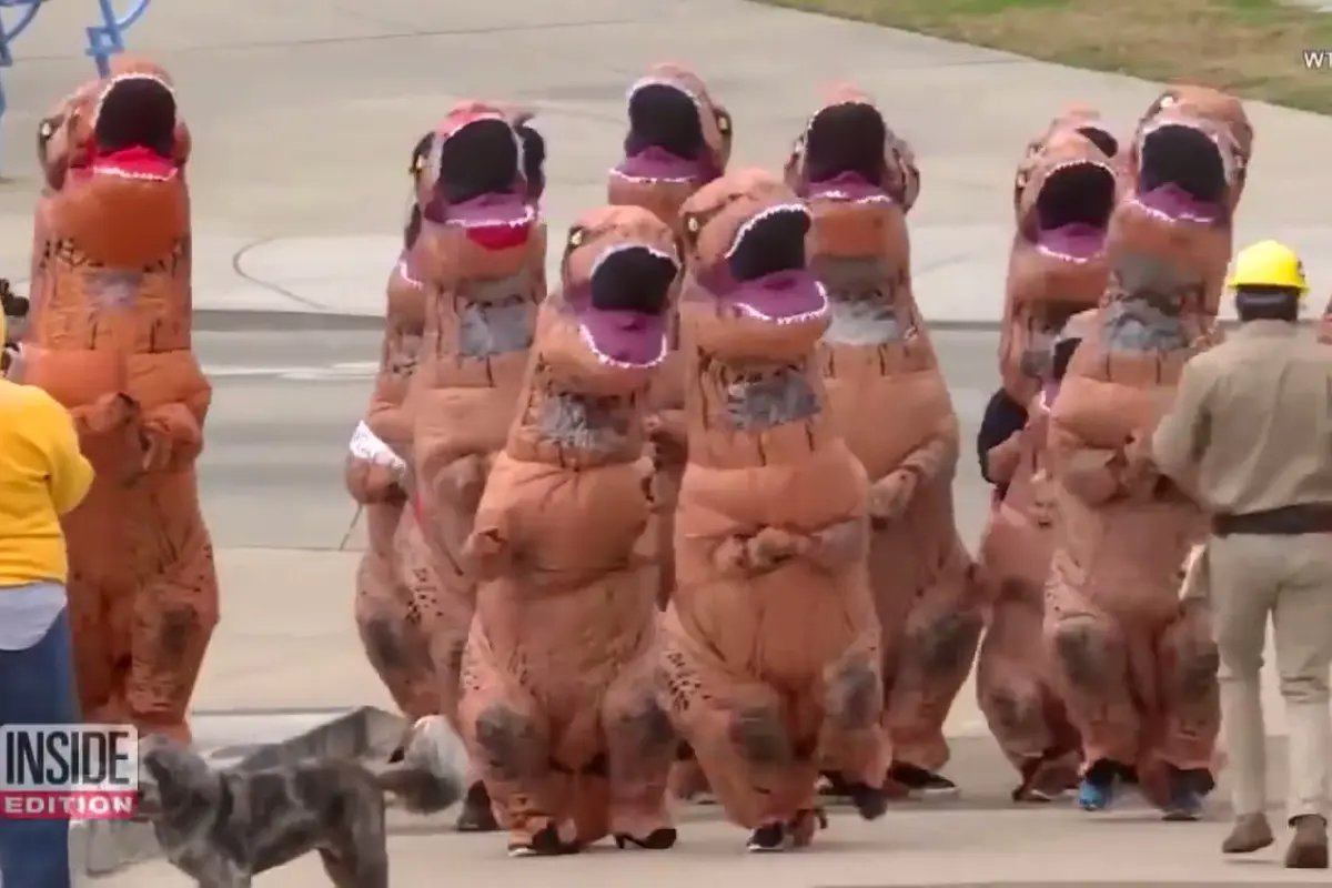 Lucu, Kumpulan T-rex Adu Lari