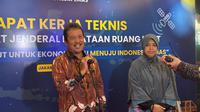 Menteri KKP Sakti Wahyu Trenggono dalam Rapat Kerja Teknis Direktorat Jenderal Penataan Ruang Laut, di Hotel Borobudur, Selasa (15/7/2025).&nbsp;(Foto: Liputan6.com/Tira Santia)