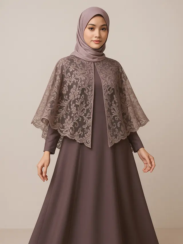 Model Baju Gamis Kombinasi Brokat Terbaru (Image by ChatGPT)