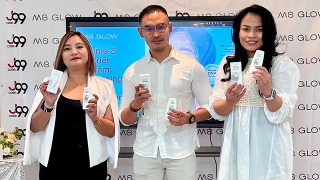 Suasana konferensi pers membahas kesehatan skin barrier sekaligus peluncuran MS Glow Biome and Barrier Cream di Jakarta, 11 Agustus 2023, yang dihadiri Shandy Purnamasari secara virtual. (Foto: Dok. Istimewa)