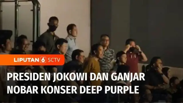 VIDEO: Nostalgia, Jokowi dan Ganjar Pranowo Nobar Konser Deep Purple World Tour 2023