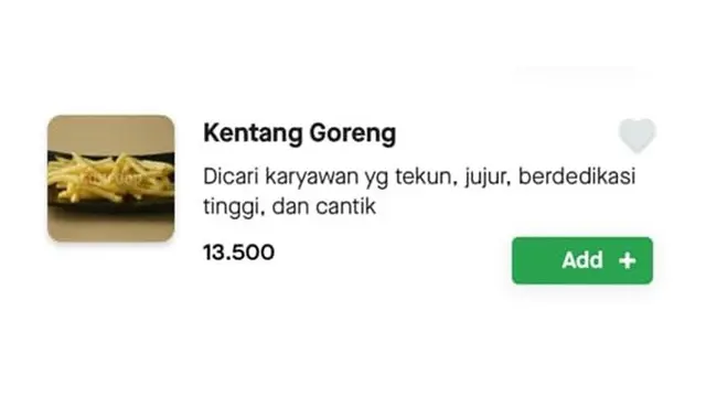 Antimainstream, 6 Deskripsi Menu Makanan di Aplikasi Online Ini Bikin Ngakak