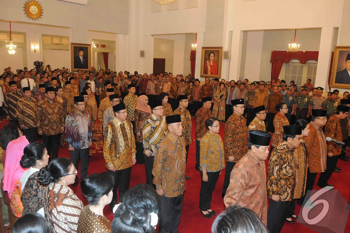 Suasana Pelantikan Menteri Kabinet Kerja di Istana Negara