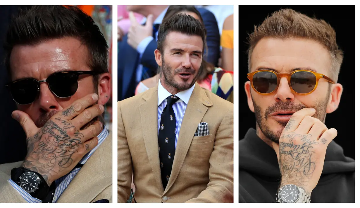 Kolase foto dari Presiden Klub sepak bola Inter Miami FC, David Beckham. (Foto: AFP)