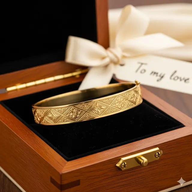 Gelang dengan Motif Ukiran Geometris