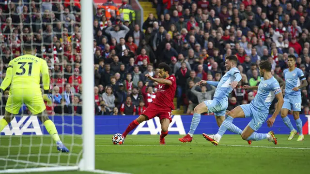 FOTO: Liverpool Gagal Raih Poin Penuh Lawan Manchester City