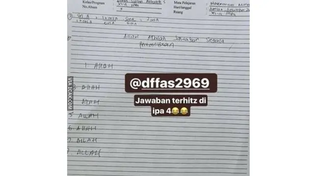 6 Jawaban Murid Pasrah di Soal Ulangan Esai Ini Bikin Elus Dada