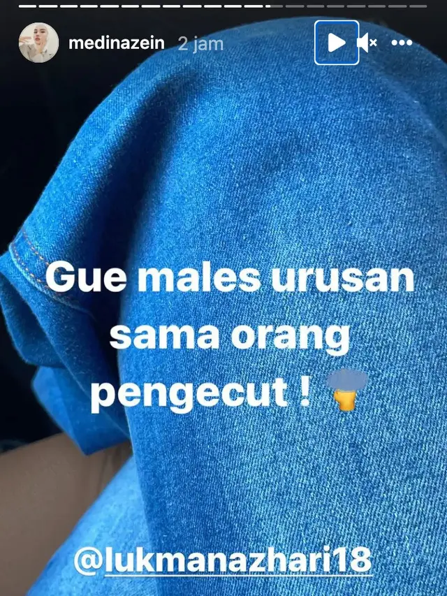 Unggahan Medina Zein. (Foto: Instagram @medinazein)