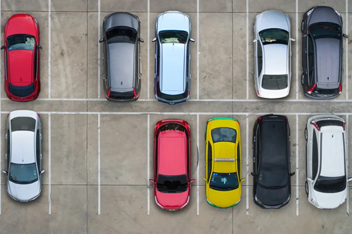 Ilustrasi parkiran mobil