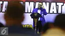 Ketua Umum PAN Zulkifli Hasan saat berpidato di acara Rapimnas PAN di Jakarta, Minggu (13/11). Rapimnas tersebut beragendakan persiapan menghadapi Pilkada serentak 2017 dan perkembangan situasi politik di Indonesia. (Liputan6.com/Herman Zakharia)