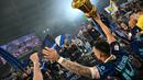 Kesuksesan ini sekaligus menjadi "penebus dosa" Inter Milan setelah nir gelar pada musim lalu. (AFP/Isabella Bonotto)