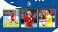 Kiri ke kanan, pemain Timnas Indonesia yang timnya bersaing menjadi juara BRI Super League musim ini: Rizky Ridho, Thom Haye, dan Nadeo Argawinata. (Gemini/Hendry Wibowo/Bola.com)
