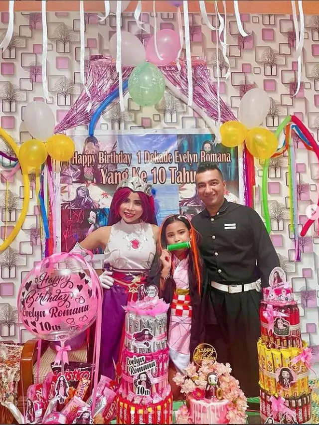 6 Potret Pesta Ulang Tahun Evelyn Anak Eva Belisima, Cosplay Jadi Karakter Anime