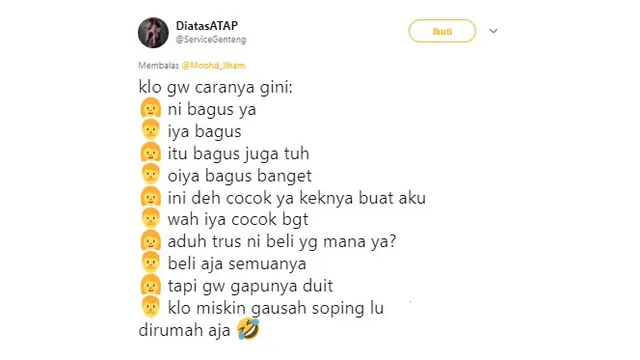Cuitan Kocak (Sumber: Twitter/@ServiceGenteng)