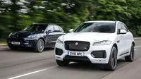 Jaguar F-Pace (Kanan) dan Porsche Macan (Kiri). Foto: Autocar