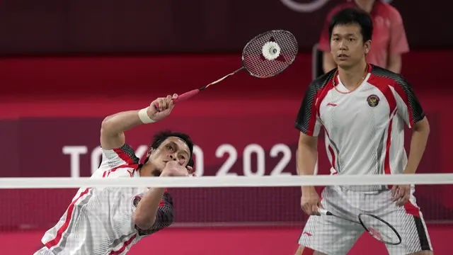 FOTO: Asa Hendra / Ahsan Kandas di Semifinal Olimpiade Tokyo