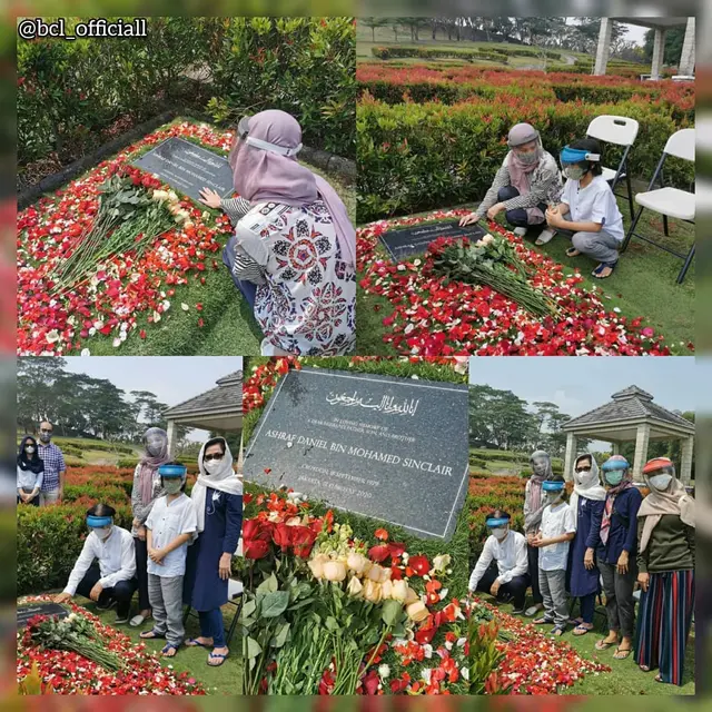 6 Momen BCL Ziarah ke Makam Ashraf Sinclair, Penampilan Hijabnya Curi Perhatian