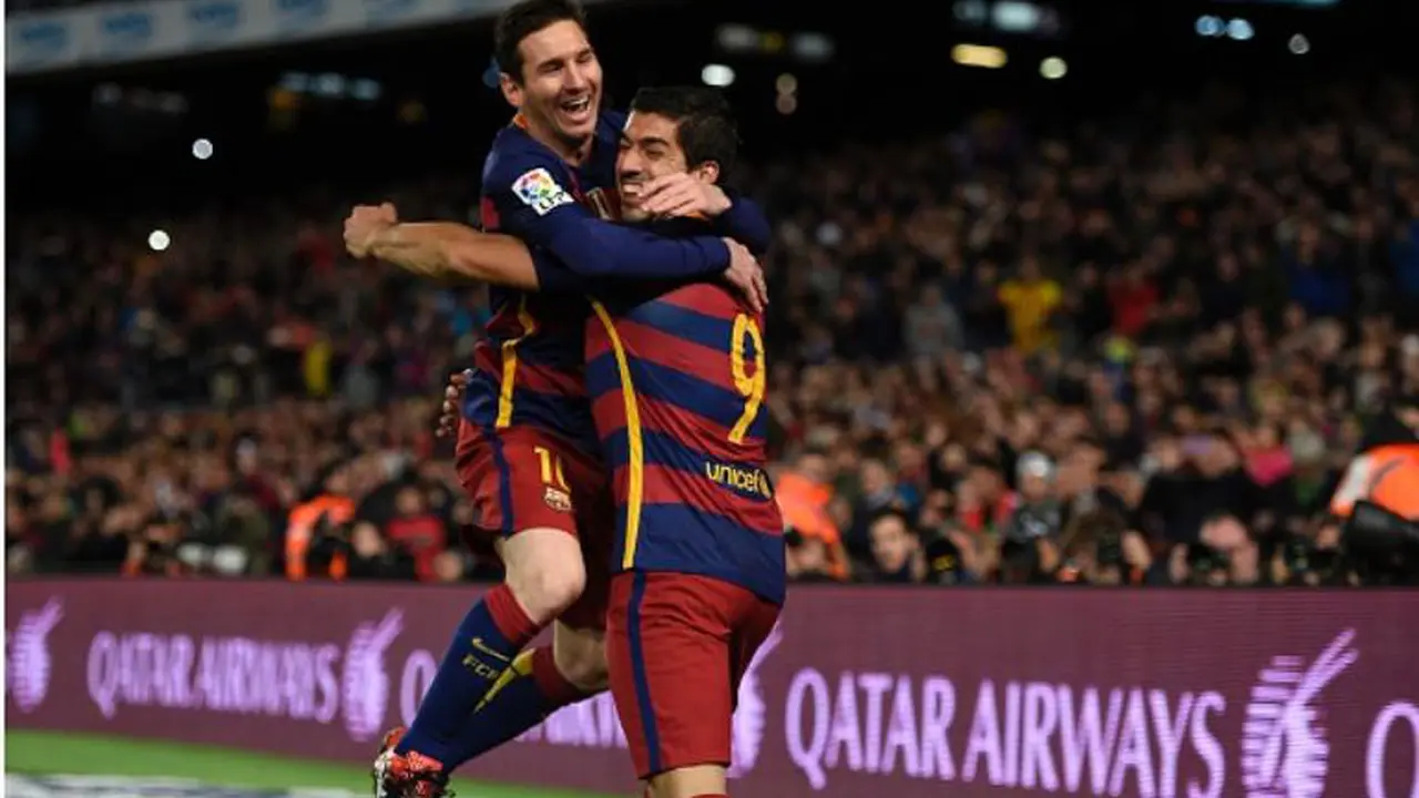 Lionel Messi dan Luis Suarez