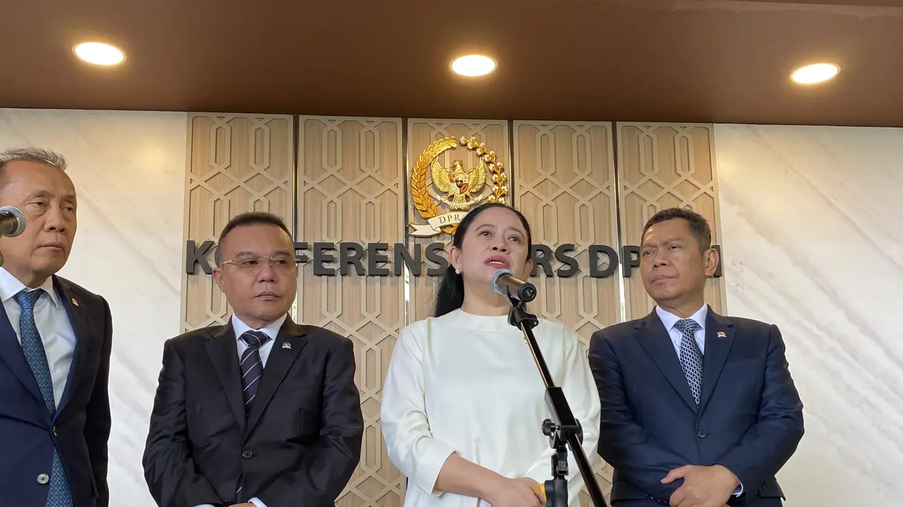 Ketua DPR RI Puan Maharani di Kompleks Parlemen Senayan, Kamis (20/3/2025) (Liputan6.com/Delvira Hutabarat)