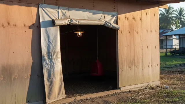 Desain Kandang Ayam dengan Lampu Emergency