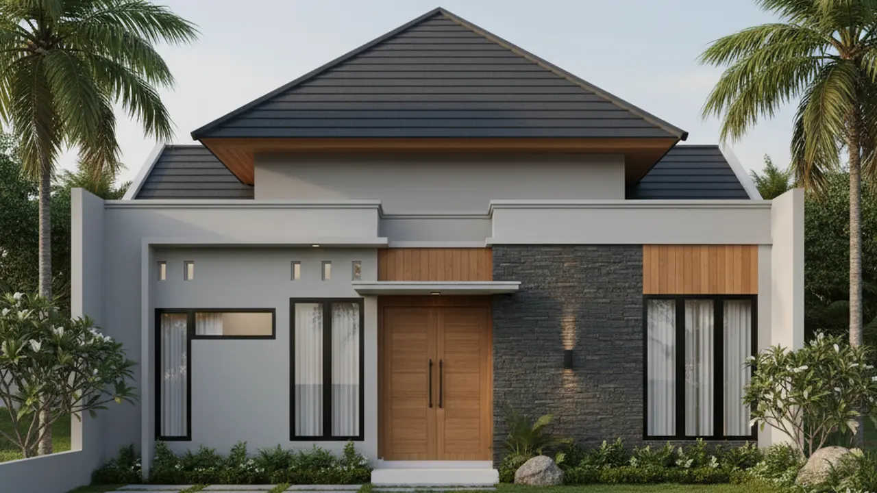 8 Gambar Rumah Minimalis Atap Limas, Desain Elegan yang Cocok untuk Lahan Kecil maupun Luas