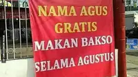 Berkah Agustus, Pemilik Nama Agus Bisa Makan dan Nikah Gratis