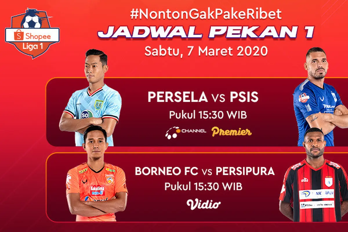 Shopee Liga 1 2020 Duel Persela VS PSIS Akan Ditayangkan Hanya di Vidio. sumberfoto: Vidio