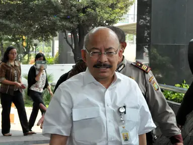 Kepala BNP2TKI Gatot Abdullah Mansyur menggelar rapat di kantor KPK, Jakarta, Selasa (9/9/14). (Liputan6.com/Panji Diksana)