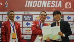Kala itu, Shin Tae-yong dikontrak untuk menakhodai timnas Indonesia U-20 dengan durasi empat tahun. (Liputan6.com/Helmi Fithriansyah)