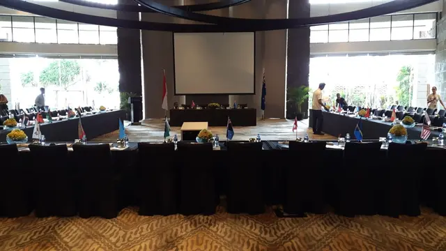 Suasana pelaksanaan agenda Bali Process Government and Business Forum 2018 yang berlangsung pada 6-7 Agustus 2018 di Nusa Dua, Bali (Liputan6.com/Rizki Akbar Hasan)
