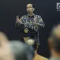 Presiden Joko Widodo saat dialog ekonomi dengan para pelaku pasar modal di BEI, Jakarta, Selasa (4/7). Dalam dialog tersebut Jokowi meyakinkan para pelaku pasar modal akan investasi di Indonesia yang tumbuh sangat bagus. (Liputan6.com/Angga Yuniar)