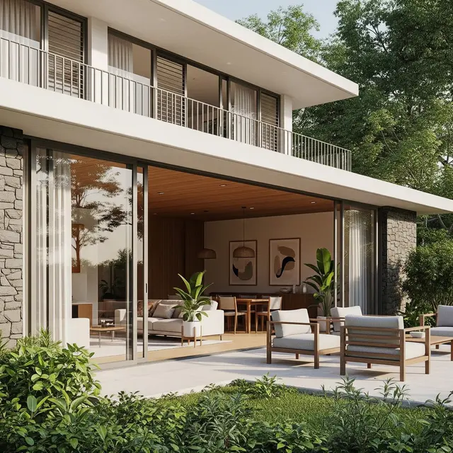 Inspirasi Rumah Minimalis Bernuansa Alam (AI Generated)