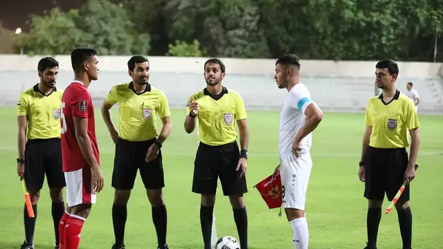 Penyerang Timnas Indonesia, Muhammad Rafli (kiri) saat melawan Afghanistan di Dubai, Uni Emirat Arab (UEA).