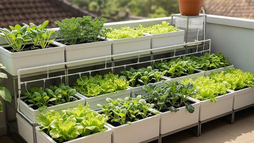 Kebun Mini Sayuran Daun dengan Pengairan Otomatis Tanpa Listrik