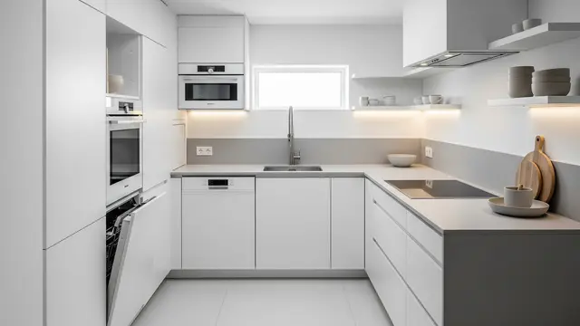 Model Dapur Minimalis Leter U, Fungsional untuk Rumah di Lahan Sempit/ Ilustrasi AI