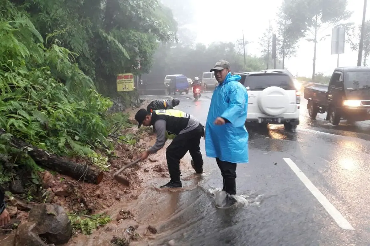 Cuaca buruk di Puncak Bogor tidak hanya menyebabkan bencana longsor dan pohon tumbang, tetapi juga berdampak pada kunjungan wisata.
