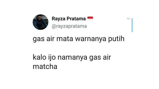 6 Pelesetan Gas Air Mata ala Warganet Ini Bikin Ketawa Geli